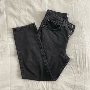 ZARA black mom jeans sz8 30in inseam
